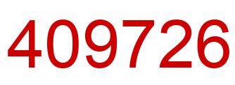 Number 409726 red image
