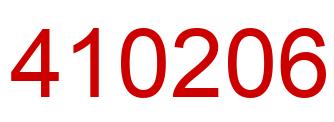 Number 410206 red image