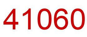 Número 41060 imagen rojo