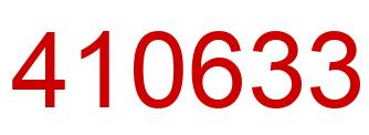 Number 410633 red image