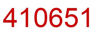 Number 410651 red image