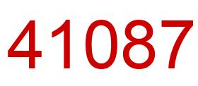 Número 41087 imagen rojo