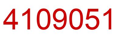Number 4109051 red image