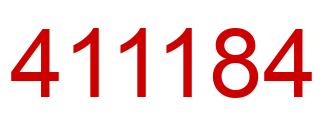 Number 411184 red image