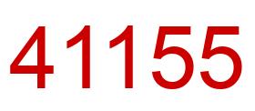 Número 41155 imagen rojo