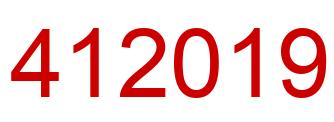 Número 412019 imagen rojo