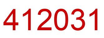 Número 412031 imagen rojo