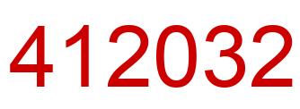Número 412032 imagen rojo