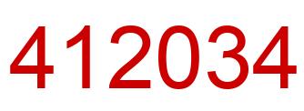 Número 412034 imagen rojo