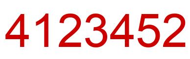 Número 4123452 imagen rojo