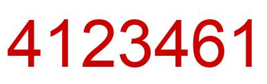 Number 4123461 red image