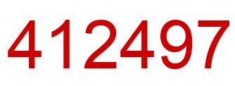 Número 412497 imagen rojo