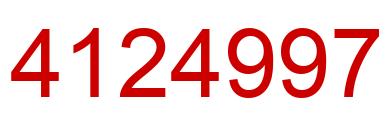 Número 4124997 imagen rojo