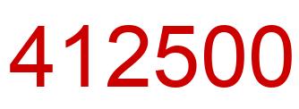 Number 412500 red image