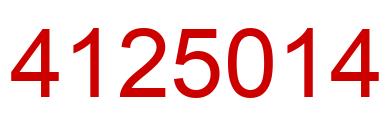 Number 4125014 red image