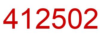 Número 412502 imagen rojo