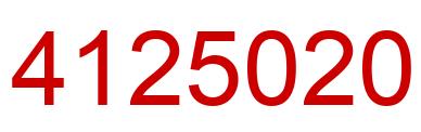 Número 4125020 imagen rojo