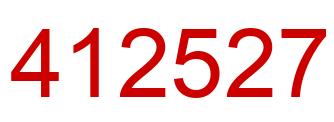 Number 412527 red image