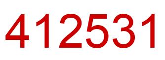 Number 412531 red image