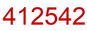Number 412542 red image