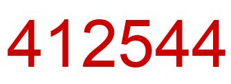 Número 412544 imagen rojo