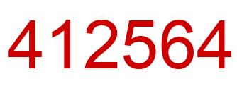Número 412564 imagen rojo