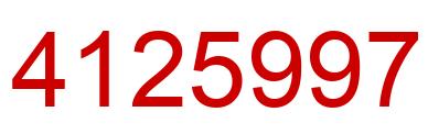 Número 4125997 imagen rojo