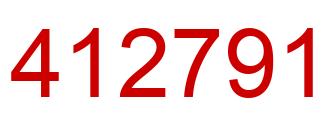 Número 412791 imagen rojo