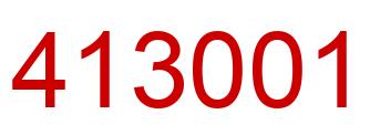 Number 413001 red image
