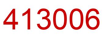 Number 413006 red image