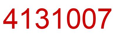 Number 4131007 red image