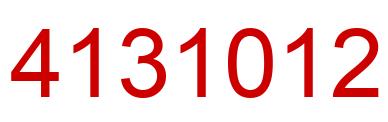 Number 4131012 red image