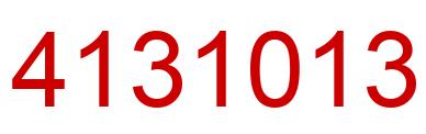 Number 4131013 red image