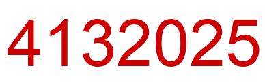 Number 4132025 red image