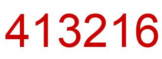 Número 413216 imagen rojo