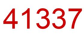 Number 41337 red image