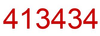 Número 413434 imagen rojo