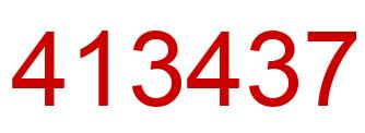Number 413437 red image
