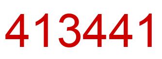 Número 413441 imagen rojo