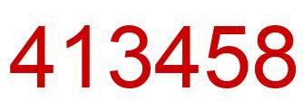 Number 413458 red image