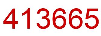 Number 413665 red image