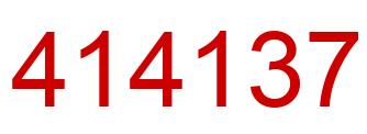 Number 414137 red image
