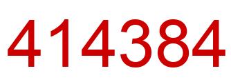 Number 414384 red image