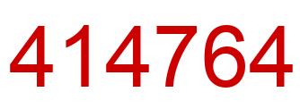 Number 414764 red image