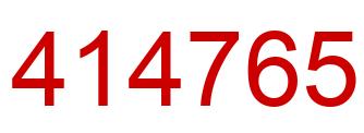 Number 414765 red image