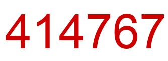 Number 414767 red image