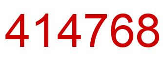 Number 414768 red image