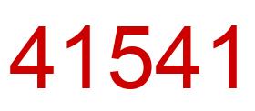 Number 41541 red image