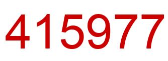Número 415977 imagen rojo