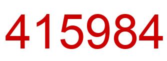 Number 415984 red image